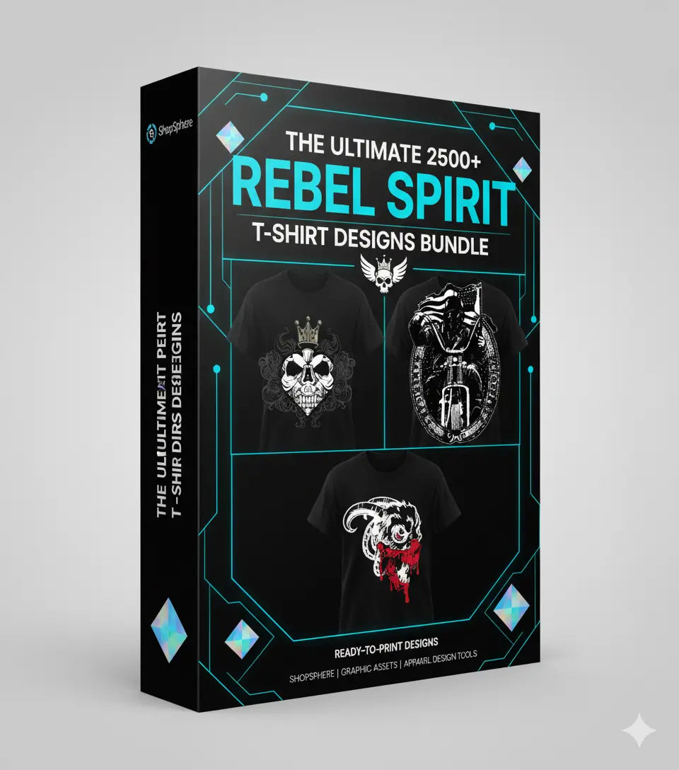 Mega T-Shirt Design Bundle for POD Entrepreneurs – 110,000+ Designs + Business SOPs ShopSphere